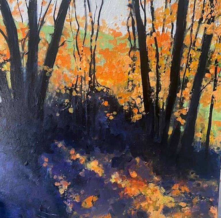 Rustling Leaves, Orange Bright. - Sally Bassett