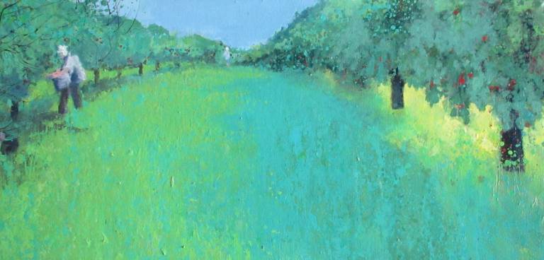 Picking the Apple Harvest. - Sally Bassett
