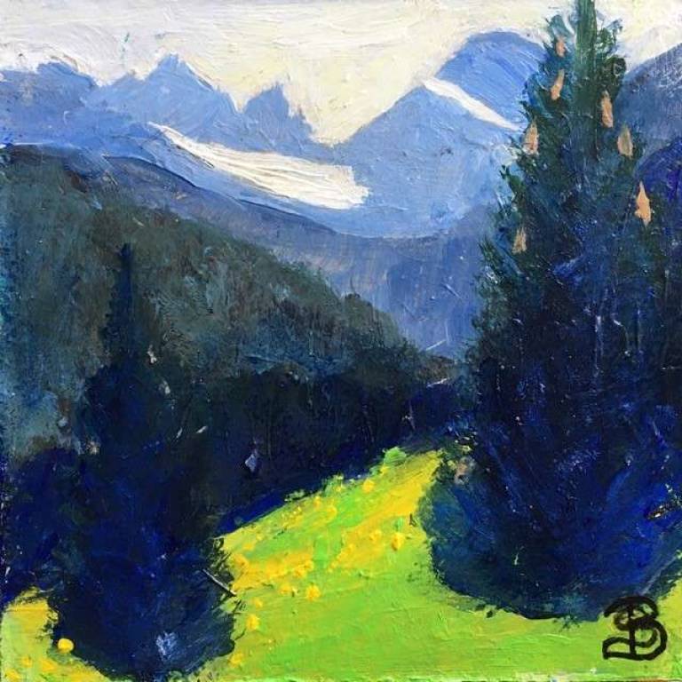 Glacier Across the Valley - Sally Bassett