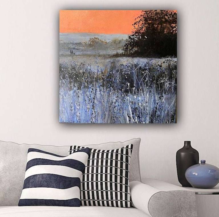 Frost Walk Pink Sky. Room setting - Sally Bassett