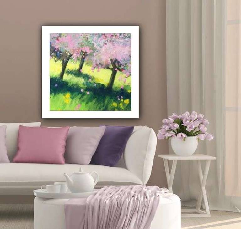 In the Apple Blossom Room setting - Sally Bassett