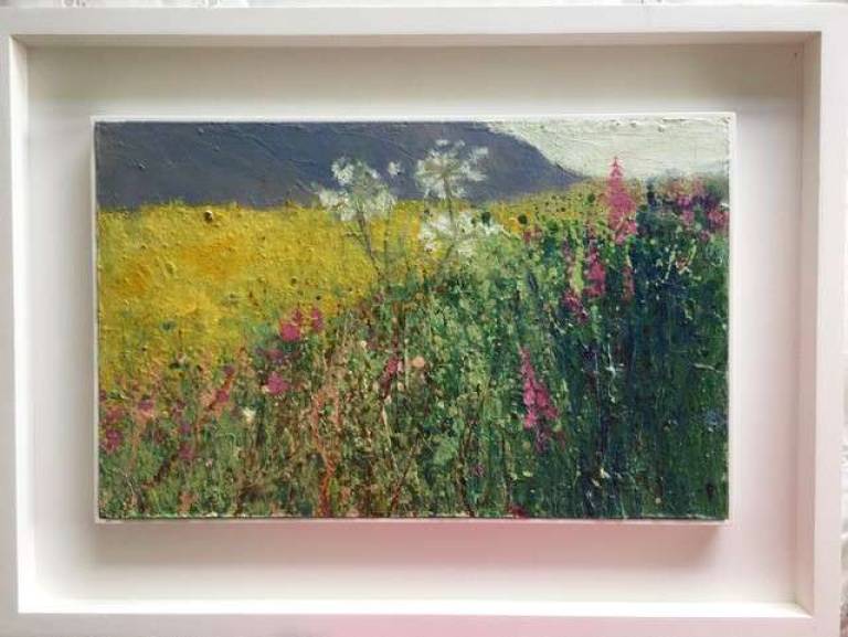 A Riot of Pink Flowers by the Buttercup Meadow - Sally Bassett