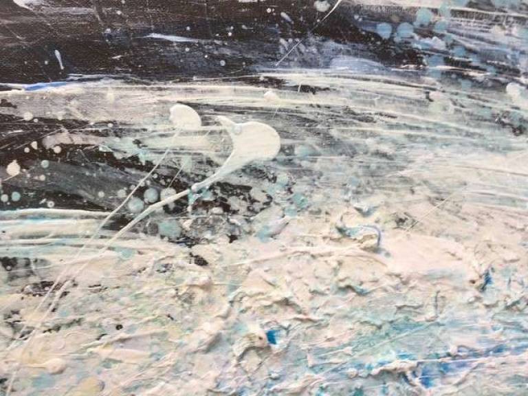 Dark Rocks,Splash and Sea Foam. - Sally Bassett