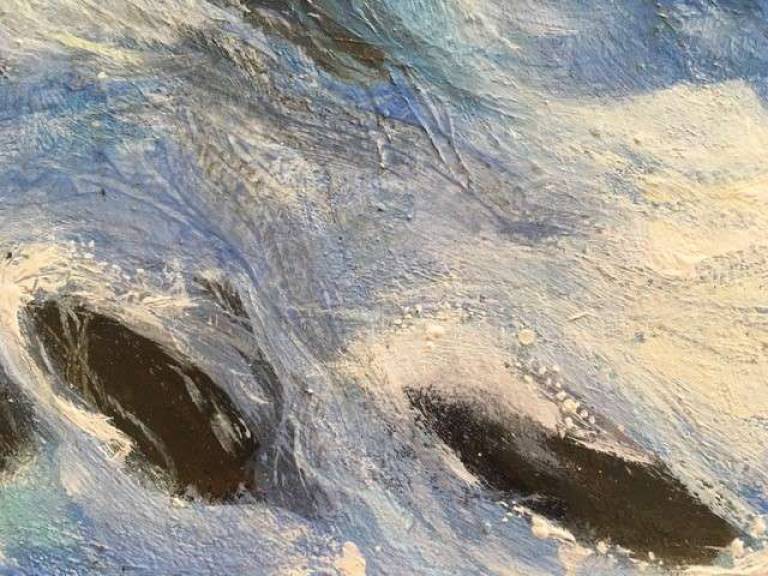 Silver Waves and Spray, Dark Rocks - Sally Bassett