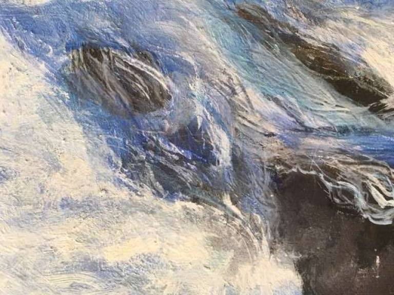 Silver Waves and Spray, Dark Rocks - Sally Bassett