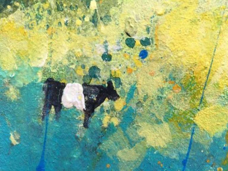 Yellow Meadow, Cows Grazing - Sally Bassett