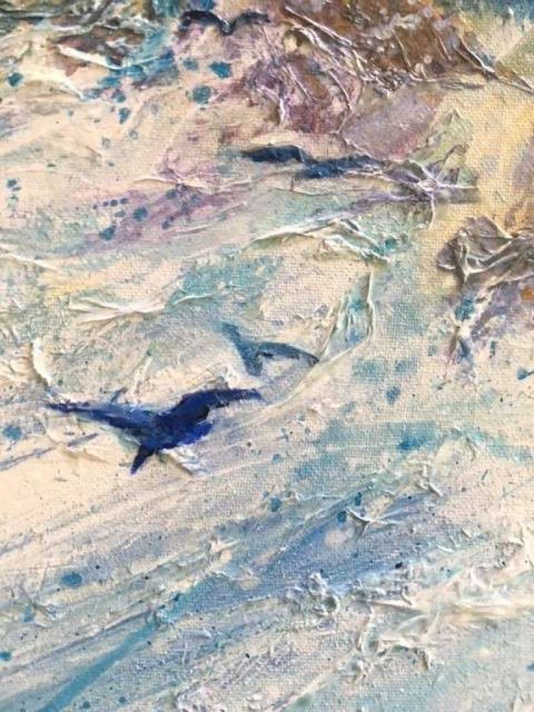 Wild Sea and Seagulls Looking for Tea. - Sally Bassett