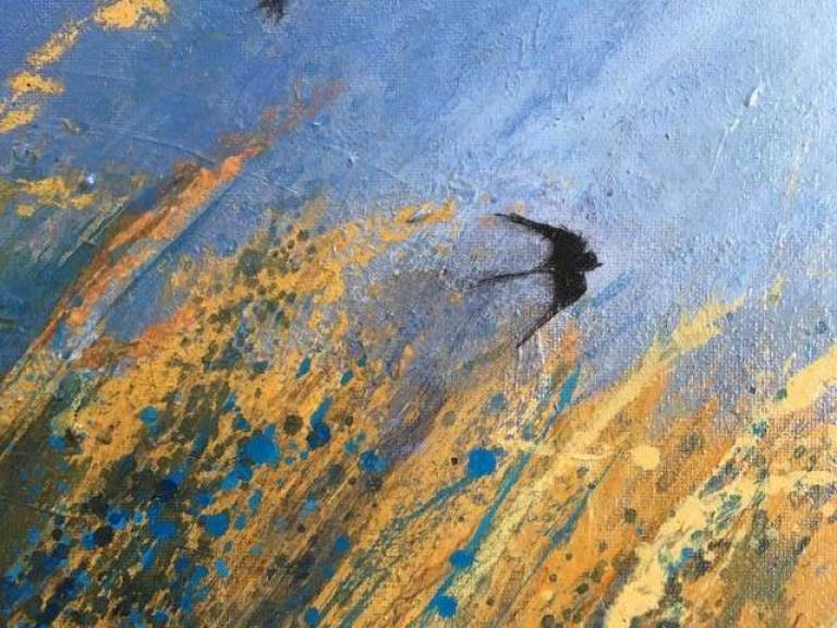 Wheeling Swallows, Purple Rain Clouds, - Sally Bassett