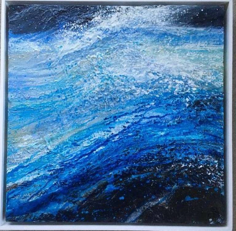 Dark Rocks, Foam and Froth - Sally Bassett