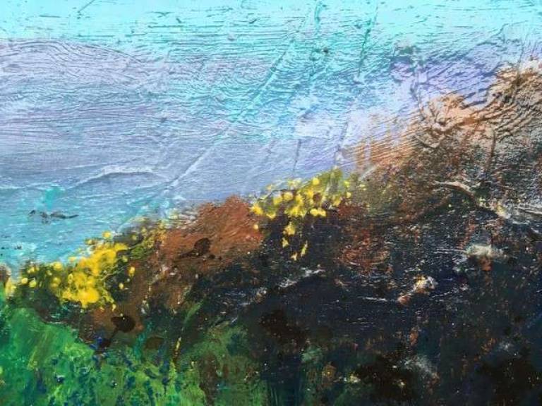 Bright Gorse and Windswept Bushes in the Sun - Sally Bassett