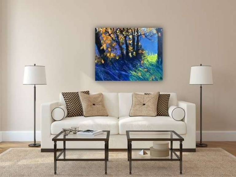 Sun Edged Leaves, Bright Autumn Day - Sally Bassett