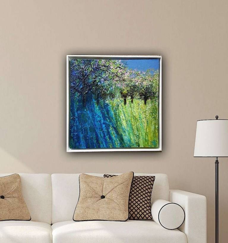 Bright Pink Blossom, Wild Orchard, Bird Song - Sally Bassett