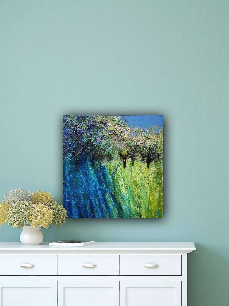 Bright Pink Blossom, Wild Orchard, Bird Song - Sally Bassett
