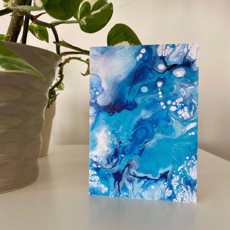 'Abstract Oceanscapes' Set of 4x A6 Blank Greetings Cards - Jasmine Estelle Greaves