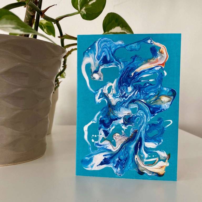 'Abstract Oceanscapes' Set of 4x A6 Blank Greetings Cards - Jasmine Estelle Greaves