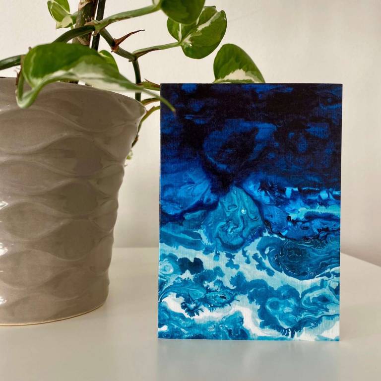 'Abstract Oceanscapes' Set of 4x A6 Blank Greetings Cards - Jasmine Estelle Greaves