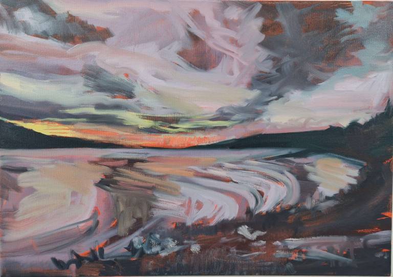 Pink river, orange dusk - Sophie Velzian