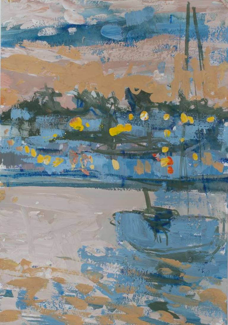 Harbour lights at dusk - Sophie Velzian