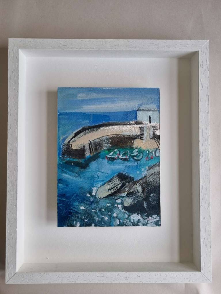 Boats in the harbour, Coverack - Sophie Velzian