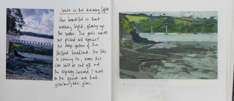 Morning light, boats moored - Sophie Velzian