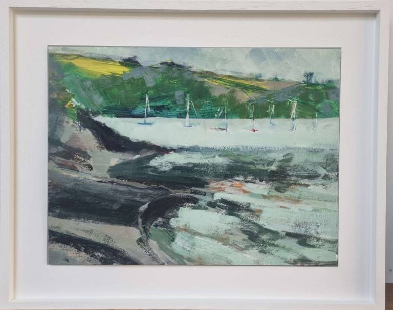 Morning light, boats moored - Sophie Velzian