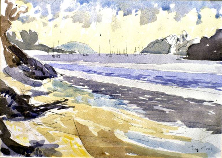 Moorings, Helford River 1990 - Tom Cross