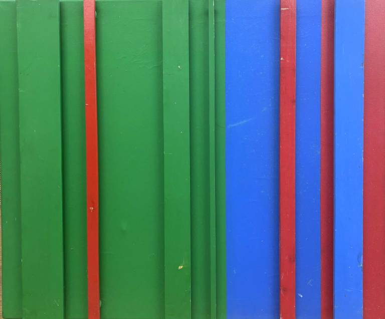 Construction, red, blue and green 1965 - Tom Cross