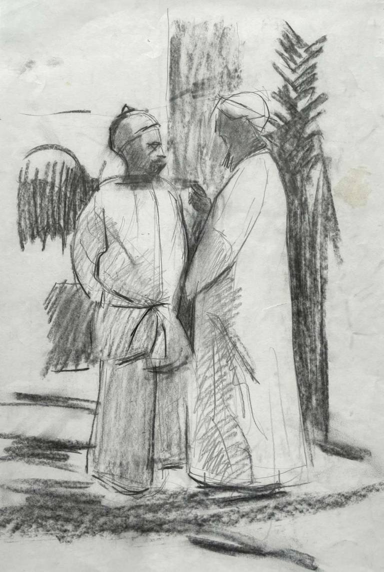 Untitled [Sketch of men talking 1996] - Tom Cross