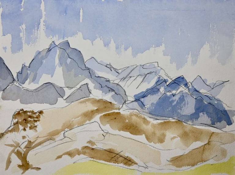 The Mountains of Al Hijir al Ghirb from Halta 1996 - Tom Cross