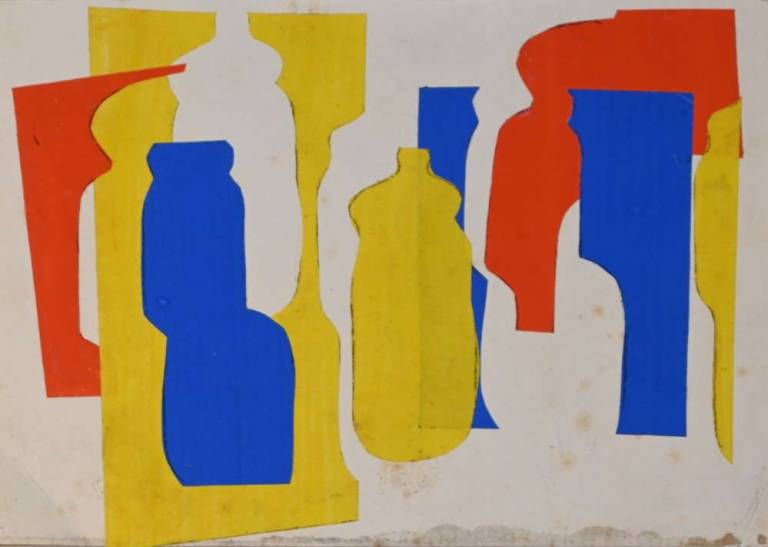 Collage Bottles 1979 - Tom Cross