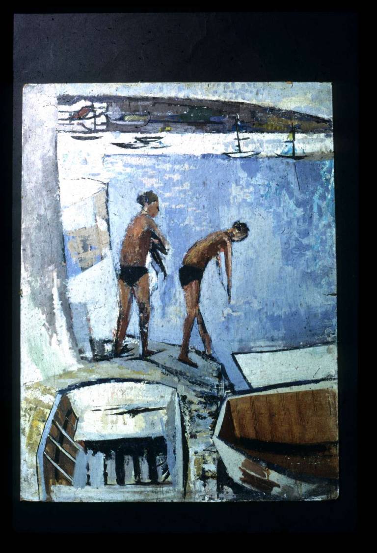 Two Boys Swimming 1954 - Tom Cross