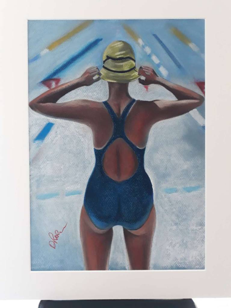 Girl In Swim Hat - 