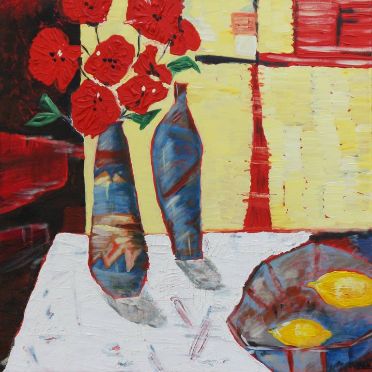 NATURE MORTE AUX COQUELICOTS - Sandra Menant