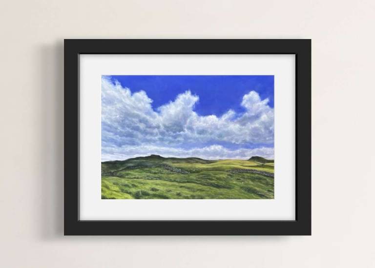 Looking over the Yorkshire Three Peaks from the Winding Road from Langcliff - Mary Waterfall