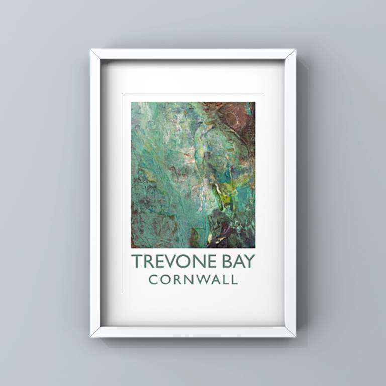 The Trevone Bay fine art poster A4 - Sharon Bruster