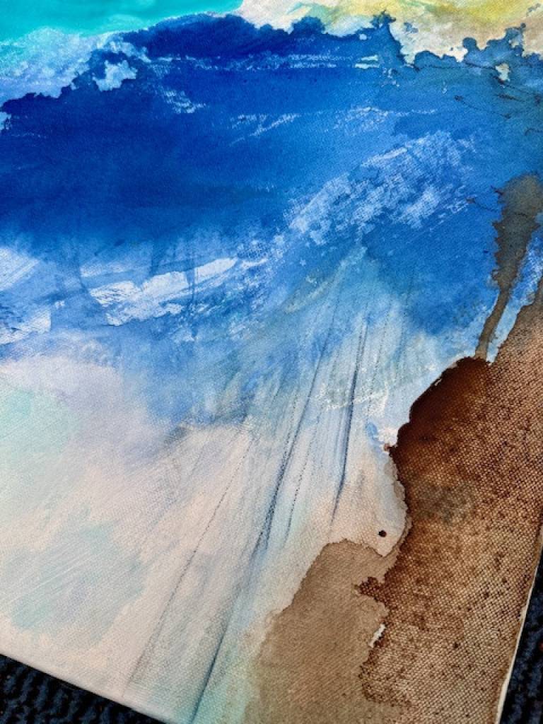 After the storm - walking on Tregirls - Sharon Bruster