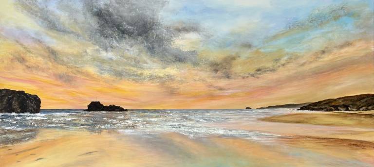 Golden Hour Perranporth Beach - Janie Cameron