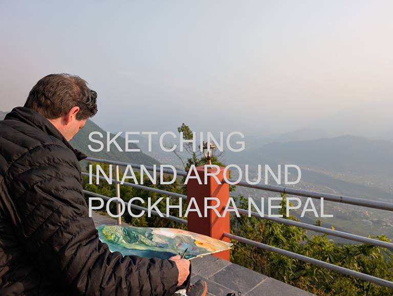 Sketching in and around Pockhara Nepal - 