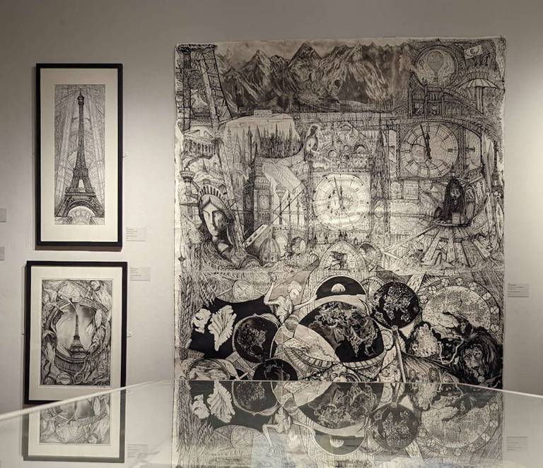 The Artists drawings in the 2022 New English Art Club Annual Exhibition, London - Neil Pittaway