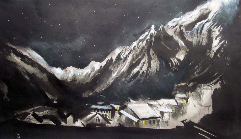 Night view of Kyrajin Kumba Langtang, Nepal - Neil Pittaway