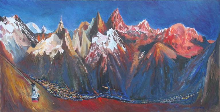 Chamonix valley imagined from the Breěvent - Neil Pittaway