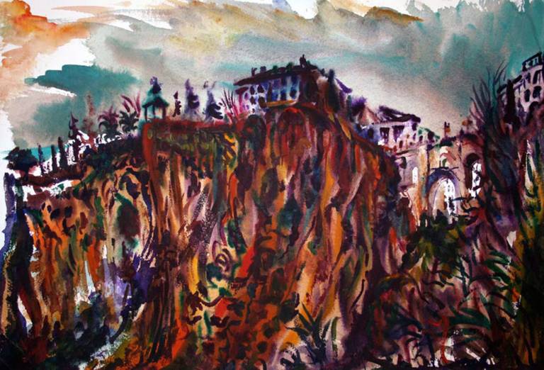 Ronda from the Tajo Gorge and the Rio  Guadalevín, Spain - Neil Pittaway
