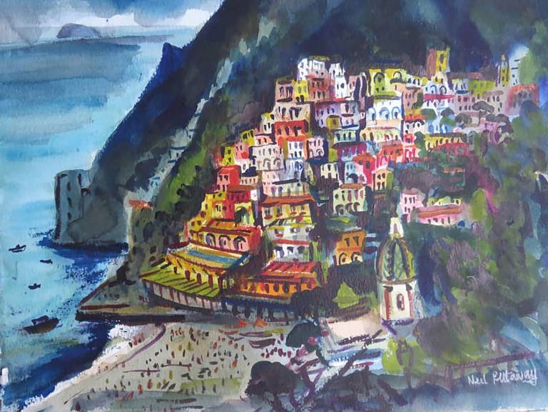 Looking Down on Positano, Italy - Neil Pittaway