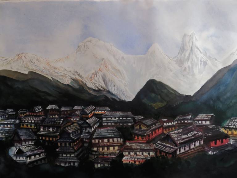 Ghandruk in the Shadow of the Nepal Annapurnas - Neil Pittaway