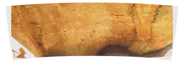 White Lady Cave paintings (At least 2000 years old) at Brandberg, Namibia - Neil Pittaway