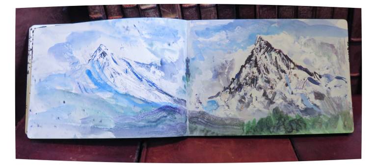 Annapurna Sketchbook from the Annapurna Base Camp Trek in Nepal - Neil Pittaway