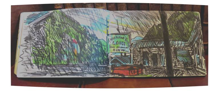 Annapurna Sketchbook from the Annapurna Base Camp Trek in Nepal - Neil Pittaway