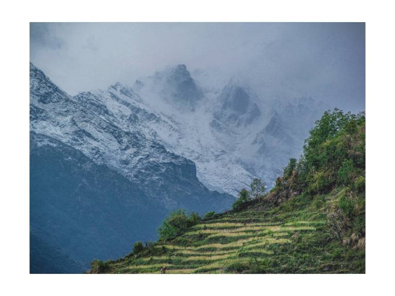 Dramatic light on Annapurna Mountains near Landruk, Nepal - Neil Pittaway