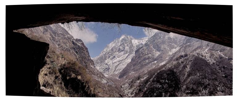 View from Hincu Cave, Annapurnas, Nepal - Neil Pittaway