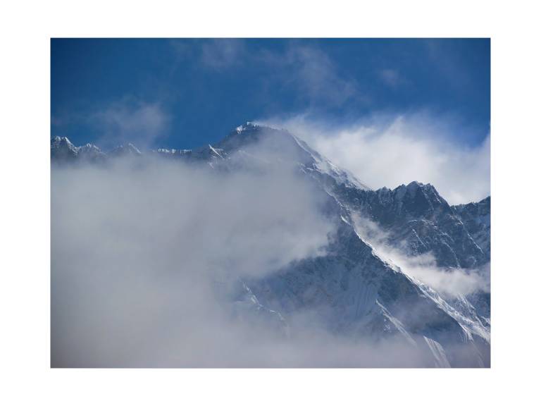 Close view looking up at the summit of Everest, Nepal - Neil Pittaway